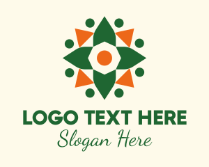 Festive Spring Flower logo