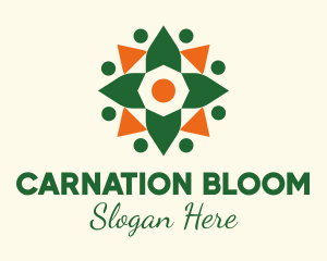 Festive Spring Flower logo design