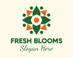 Festive Spring Flower logo