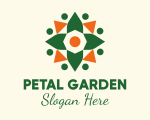 Festive Spring Flower logo design