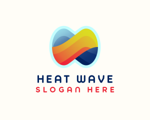 Liquid Fire Wave logo design