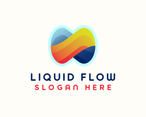 Liquid Fire Wave logo design