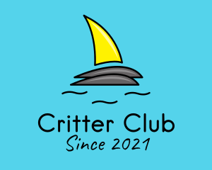 Beach Sailboat Fin logo design