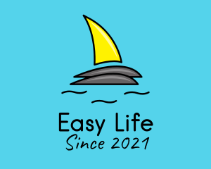 Beach Sailboat Fin logo design