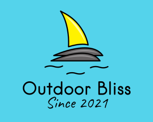 Beach Sailboat Fin logo design