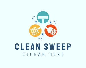 Home Cleaning Tools logo design