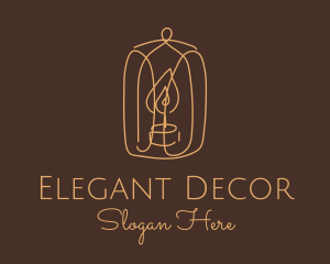 Cage Tealight Candle logo design