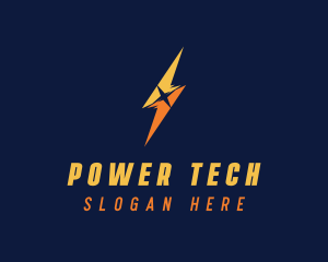 Lightning Bolt Power logo design