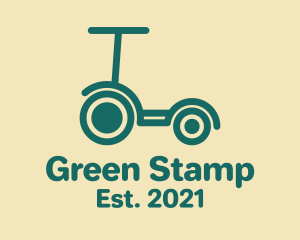 Green Kick Scooter  logo design