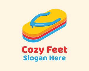 3D Summer Flip Flops  logo