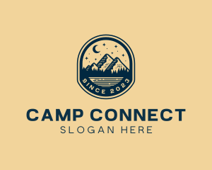 Nature Camp Mountain logo design