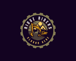 Mountain Excavator Machinery logo design