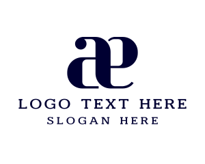 Elegant Studio Letter AE logo