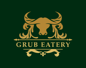 Bull Barbeque Ornament logo design