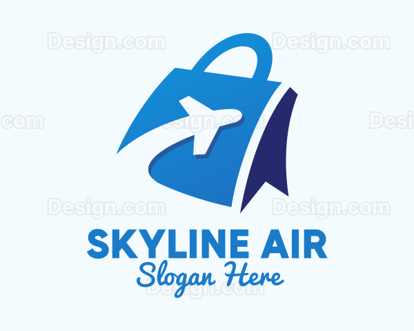 Blue Plane Travel Bag Logo