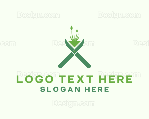 Garden Scissor Landscaping Logo