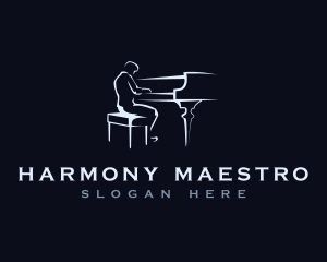 Piano Maestro Concert logo design