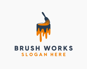 Paint Brush Handyman logo design