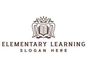 Owl Learning Book  logo design