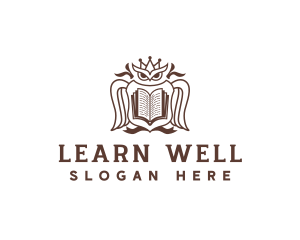 Owl Learning Book  logo design