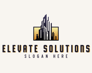 High Rise Building Property logo design