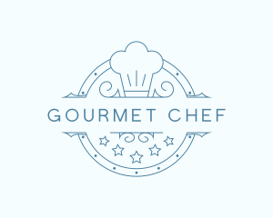 Chef Toque Stars logo design