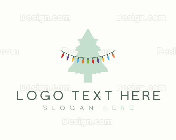 Christmas Holiday Light Logo