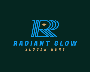 Modern Star Letter R logo design