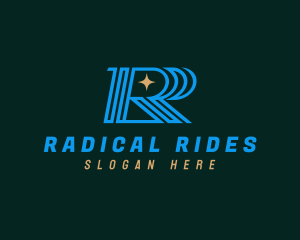 Modern Star Letter R logo design