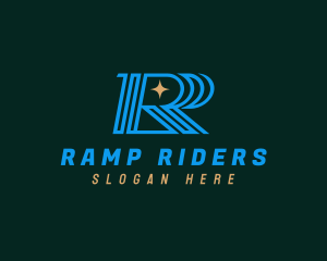 Modern Star Letter R logo design