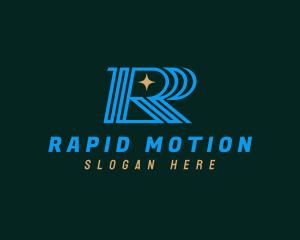 Modern Star Letter R logo design