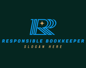 Modern Star Letter R logo design