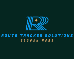 Modern Star Letter R logo design