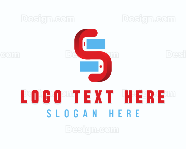 Mobile Phone Letter S Logo