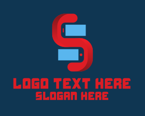 Letter - Mobile Phone Letter S logo design