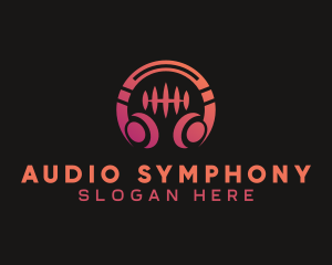 Audio Sound Headset logo design