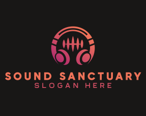 Audio Sound Headset logo design