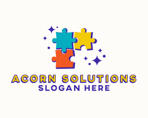 Puzzle Board Game logo design