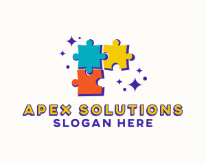 Puzzle Board Game logo design