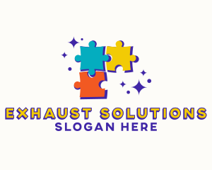 Puzzle Board Game logo design