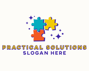 Puzzle Board Game logo design