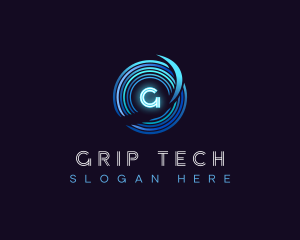 Digital Technology Disc logo design