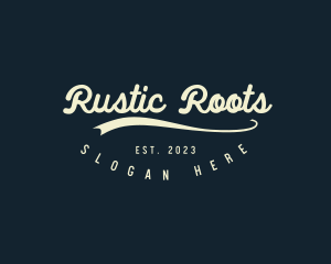 Retro Business Banner logo design