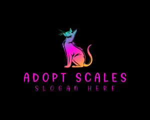 Cat Feline Kitten logo design