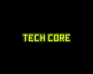 Tech Computer Glow logo design