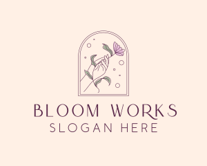 Hand Floral Wellness logo design