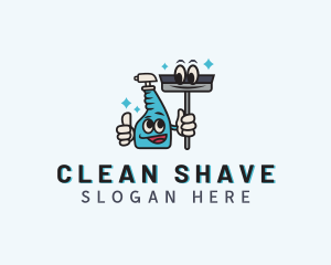 Janitorial Cleaning Squeegee logo design