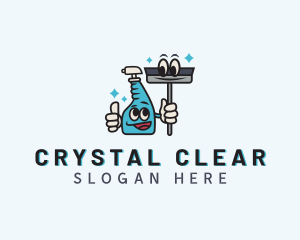 Janitorial Cleaning Squeegee logo design