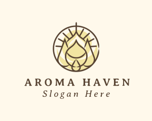 Wellness Aroma Droplet logo design