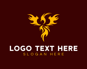 Mythical Creature Phoenix logo